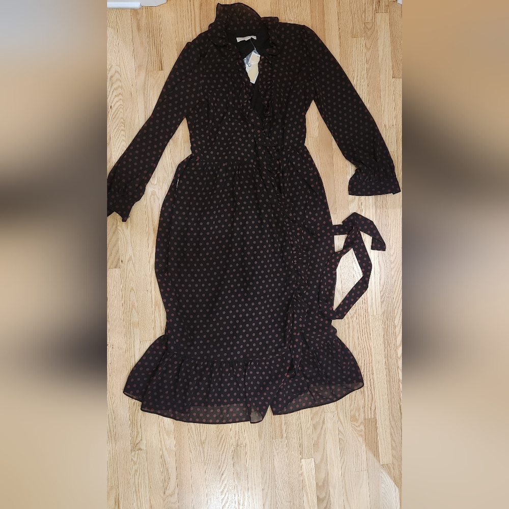 Elegant Michael Kors Black Polka Dot Dress